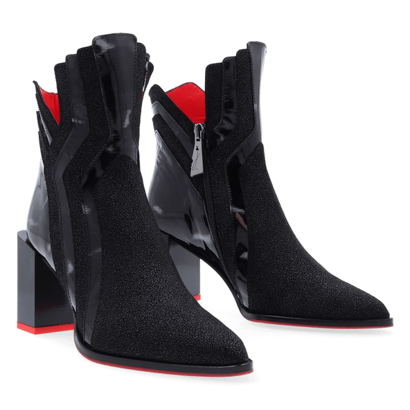 Miami Beach Dames Enkellaarsjes Black Miami Beach Dames Enkellaarsjes Black