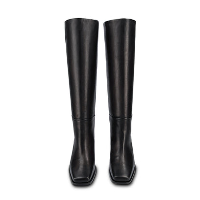 Square Tall Boot Black